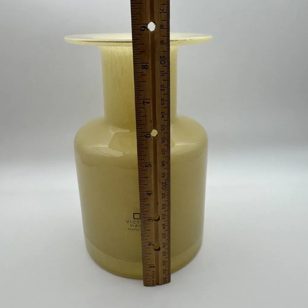 Victoria Hagan Perfect Pieces Magnolia Glass Vase Yellow 8.5